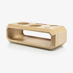 Online Baccarat Octogone Bar Accessory Case Natural Oak
