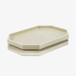Baccarat Octogone Tray L Ivory