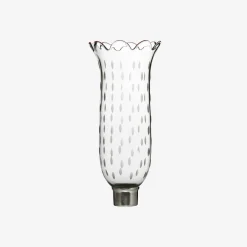 Sale Baccarat Tulip Hurricane Shade Scalloped Top Rice Grain
